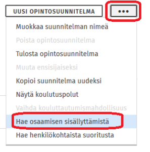 Kuvakaappaus Sisun käyttöliittymästä.
