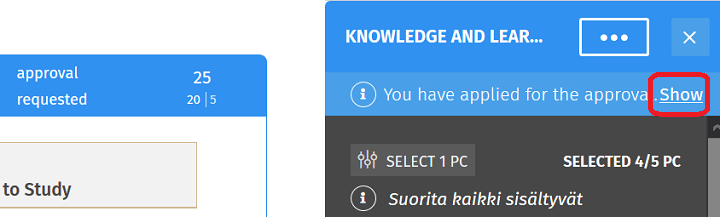 Screenshot of the user interface of Sisu.