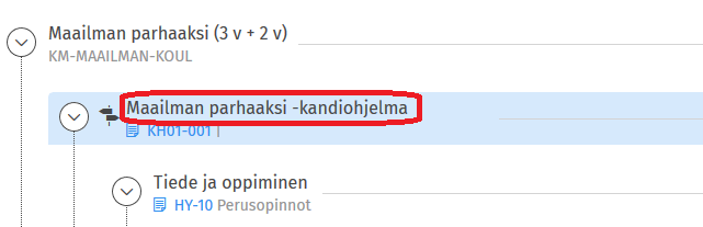 Kuvakaappaus Sisun käyttöliittymästä.