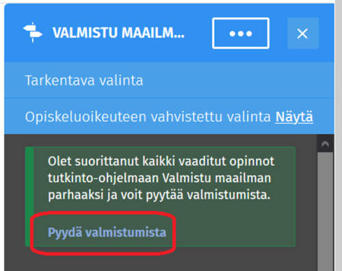 Kuva Sisun käyttöliittymästä