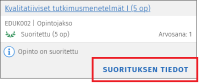 Suorituksen tiedot-painike