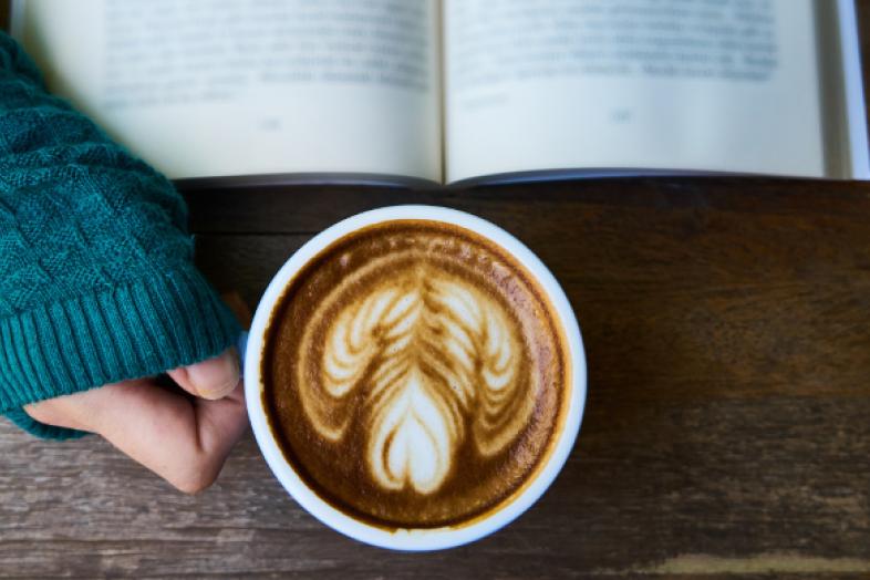 coffee and book