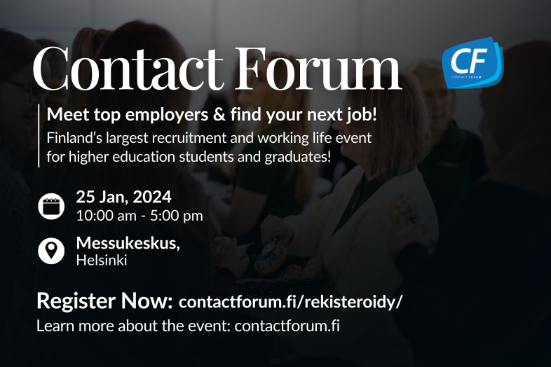 Tummasävyisell ätaustalla henkilöiden hahmoja, etualalla toistettuna tiedotteen keskeinen sisältö.