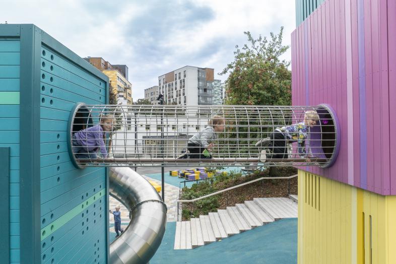 Children playing in playground