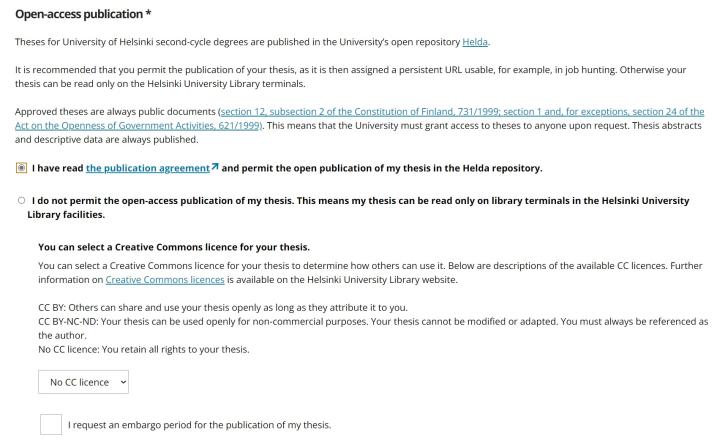 Screenshot of the thesis publication in E-thesis