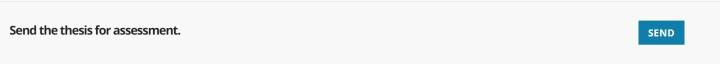 Screenshot of how to submit thesis for assessment